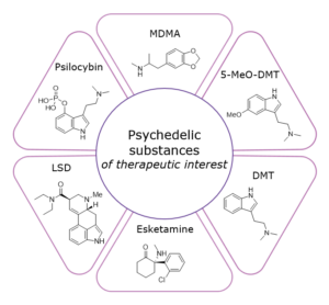 Pschedelic substances of therapeutic interest