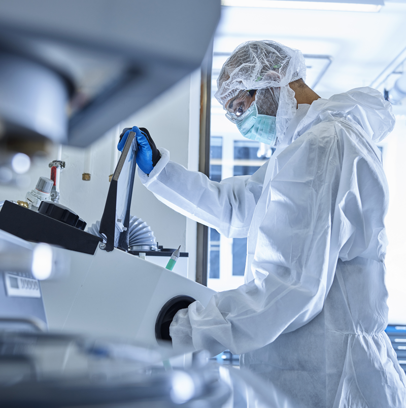 person in manufacturing plant