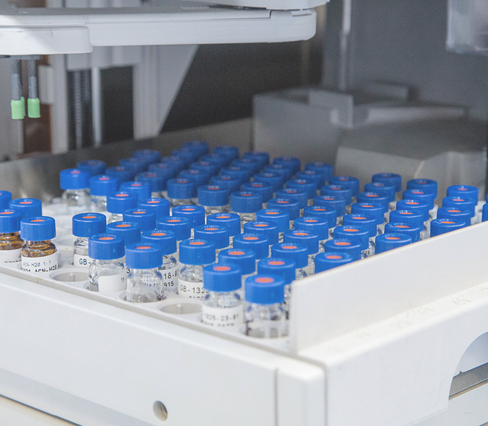 Blue vials