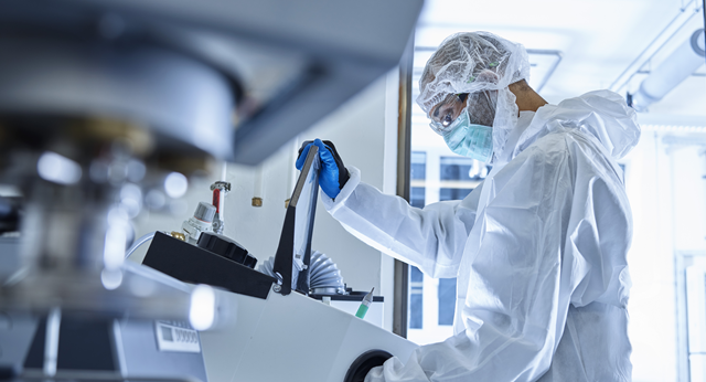 man in production plant